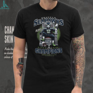 Seattle Seahawks Super Bowl LX Champions Mascot Throne T Shirt