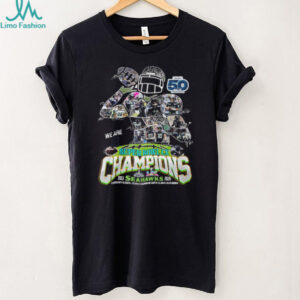 Seattle Seahawks Super Bowl LX Champions Signature Player Collage Shirt