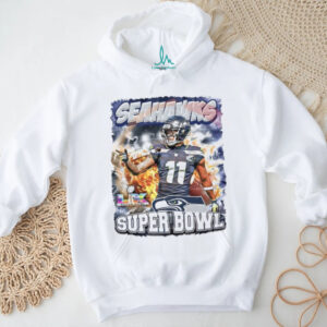 Seattle Seahawks Super Bowl LX Football Player Fire Graphic PNG