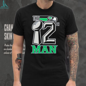 Seattle Seahawks The 12th Man Lombardi Trophy Black T Shirt