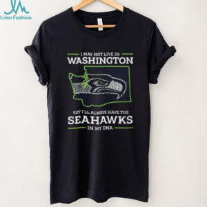 Seattle Seahawks in My DNA Washington State Silhouette Fan T Shirt