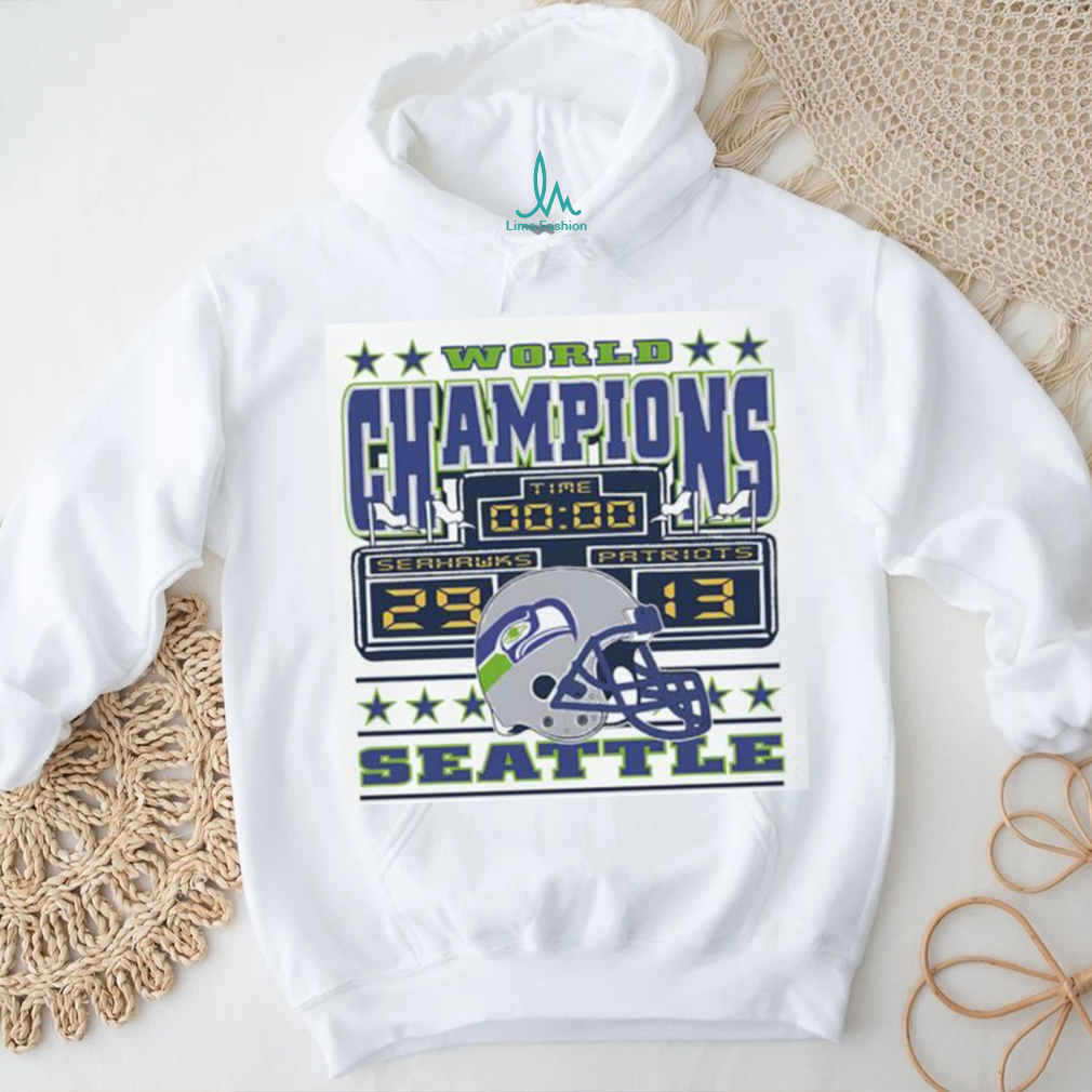 Seattle Seahawks vs Patriots 29 13 Scoreboard World Champions T Shirt Seattle Seahawks vs Patriots 29 13 Scoreboard World Champions T Shirt