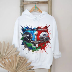 Seattle vs New England Super Bowl LX 2026 Paint Splash T shirt