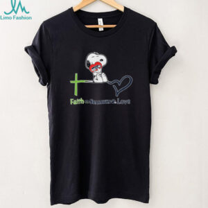 Snoopy Faith Seahawks Love Christian Football Fan Heart T Shirt