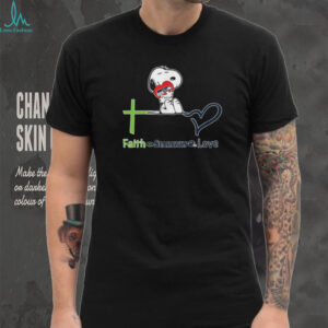 Snoopy Faith Seahawks Love Christian Football Fan Heart T Shirt