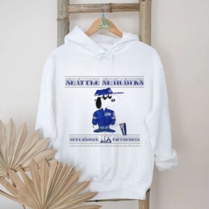 Snoopy Seattle Seahawks Super Bowl LIX Champions White Graphic T Shirt