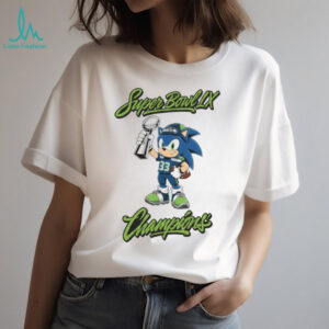 Sonic the Hedgehog Seattle Seahawks Super Bowl LX Champions Trophy T Shirt