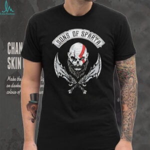 Sons of Sparta Kratos God of War Skull Graphic T Shirt