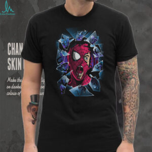 Spider Man Shattered Mask Villains Montage Comic Art T Shirt