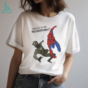 Spider Man “Stay Out Of My Neighborhood” Action Pose Graphic T Shirt