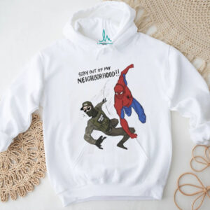 Spider Man “Stay Out Of My Neighborhood” Action Pose Graphic T Shirt