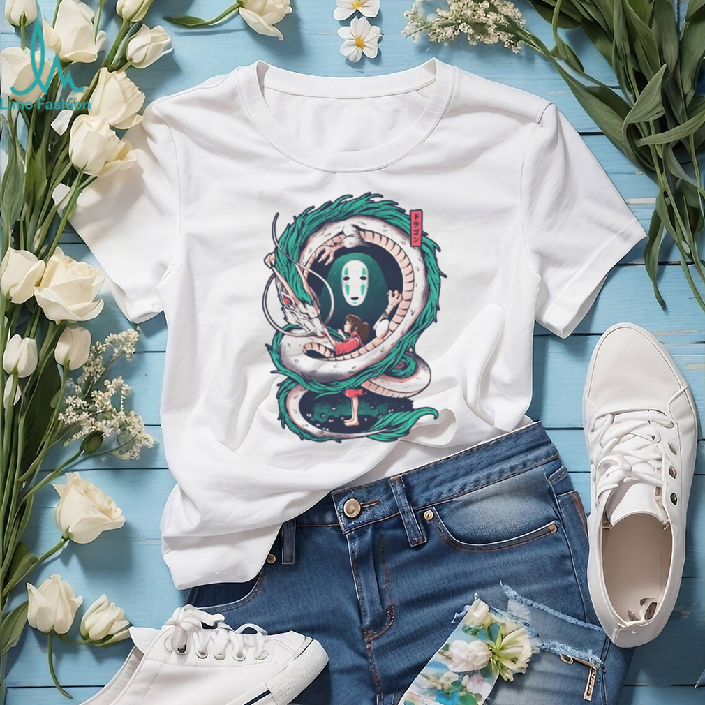 Spirited Away Haku Dragon & Chihiro Vintage Wash Tee Spirited Away Haku Dragon & Chihiro Vintage Wash Tee