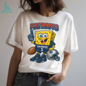 SpongeBob SquarePants New England Patriots Football Fan T Shirt