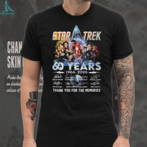 Star Trek 60 Years 1966 2026 Anniversary Signature Thank You For The Memories T Shirt