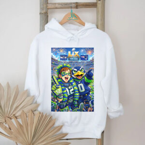 Super Bowl LIX 2026 Seattle Seahawks Fan Art Commemorative Design T Shirt