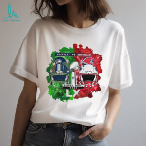 Super Bowl LX 2026 Seahawks vs Patriots Smoke Effect T shirt