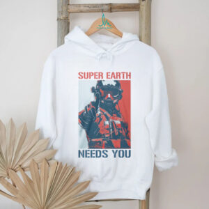 Super Earth Needs You Retro Propaganda Helldivers Poster Shirt