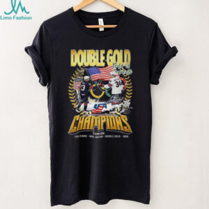 Team USA Ice Hockey 2026 Milano Cortina Double Gold Champions T Shirt
