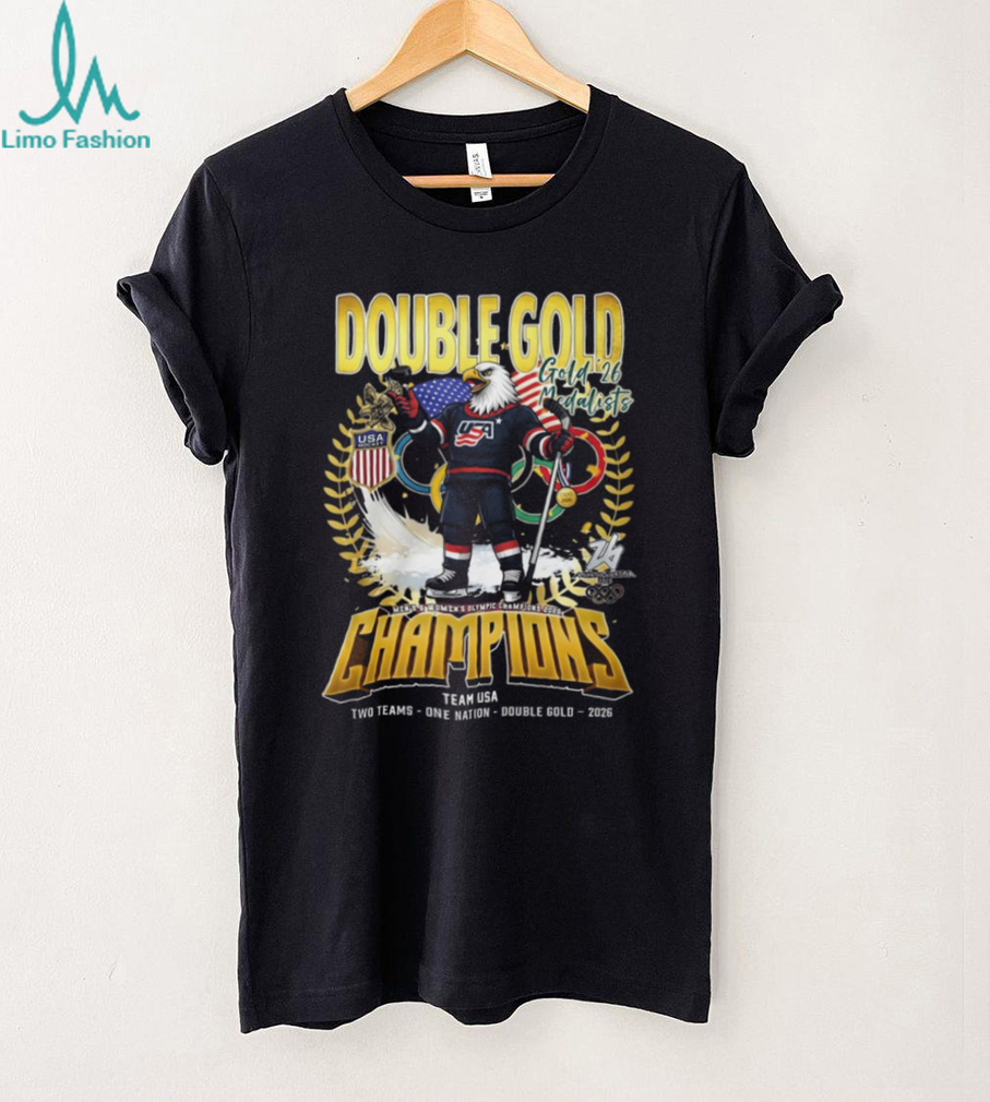 Team USA Olympic Hockey Double Gold Champions 2026 T Shirt Team USA Olympic Hockey Double Gold Champions 2026 T Shirt