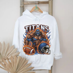 Tennessee Titans Blue Giant Monster Fire & Football Shirt