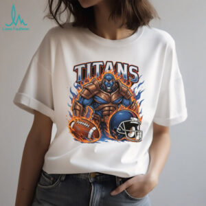 Tennessee Titans Blue Giant Monster Fire & Football Shirt