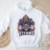 Tennessee Titans Blue Giant Monster Fire & Football Shirt Tennessee Titans Blue Giant Monster Fire & Football Shirt