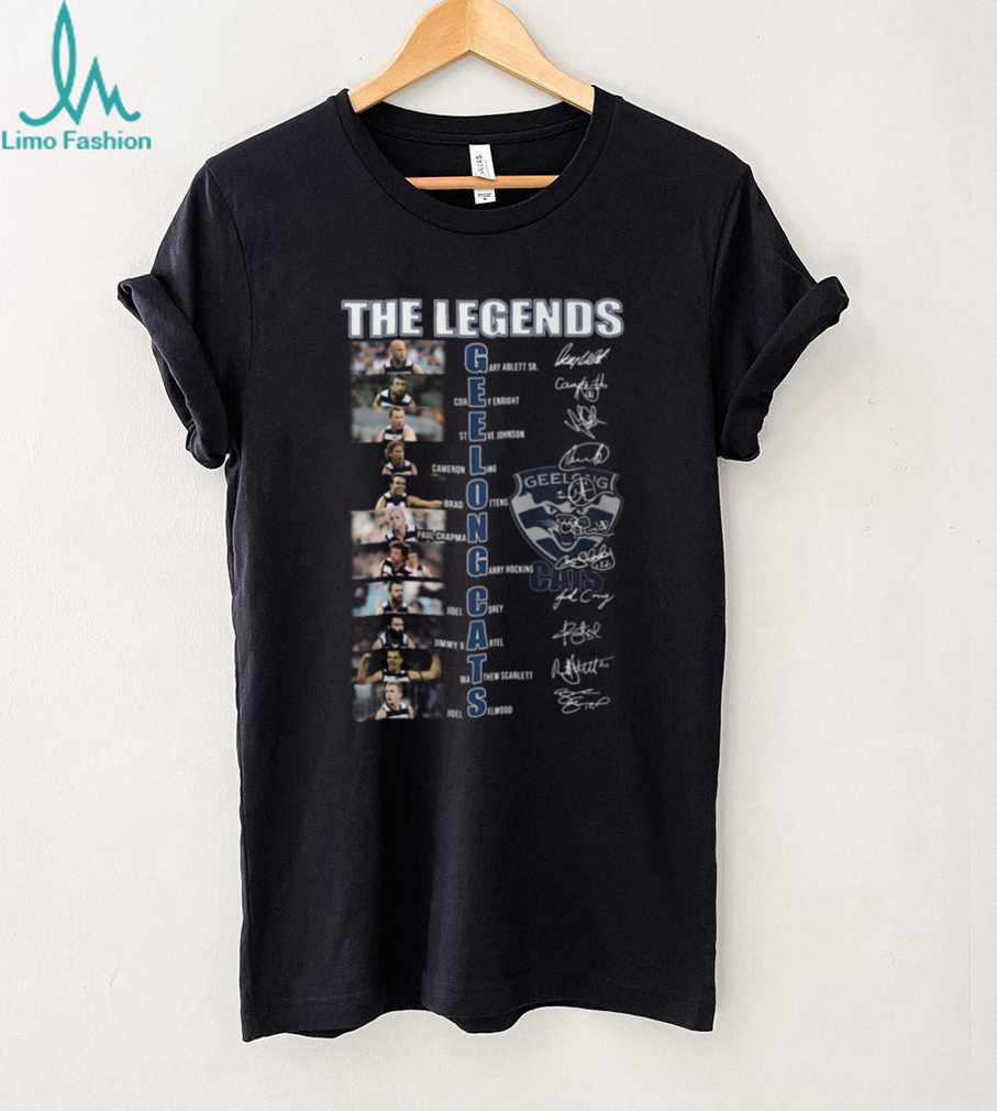 The Legends of Geelong Cats Acrostic Player Signature T Shirt The Legends of Geelong Cats Acrostic Player Signature T Shirt