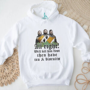 Three Headed Knight Tea and Biscuits Monty Python Quote T Shirt