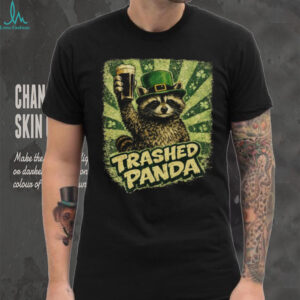 Trashed Panda St. Patrick's Day Drinking Raccoon Leprechaun Hat Shirt