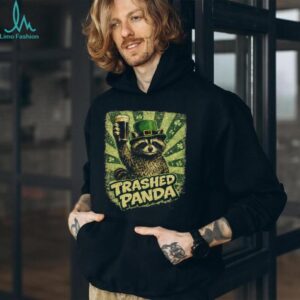 Trashed Panda St. Patrick's Day Drinking Raccoon Leprechaun Hat Shirt