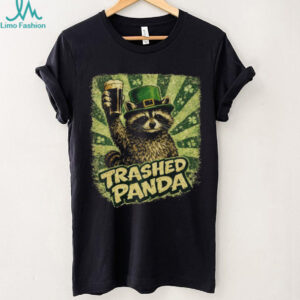 Trashed Panda St. Patrick's Day Drinking Raccoon Leprechaun Hat Shirt