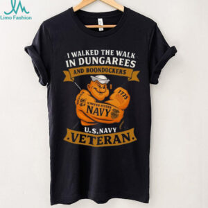 U.S. Navy Veteran Popeye Dungarees and Boondockers Black Tee