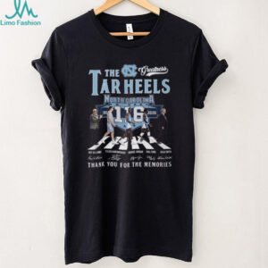 UNC Tar Heels Basketball Legends Abbey Road Signature Thank You For Memories Shirt