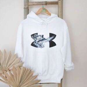 Under Armour Style Fishing Bass Splash Graphic Grey T Shirt