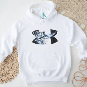 Under Armour Style Fishing Bass Splash Graphic Grey T Shirt