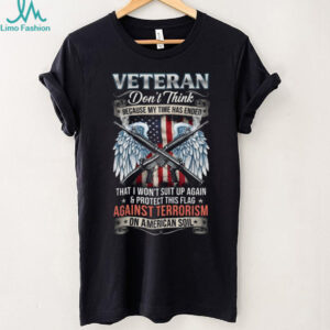 Veteran Against Terrorism On American Soil Winged Rifle T Shirt