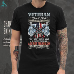 Veteran Against Terrorism On American Soil Winged Rifle T Shirt