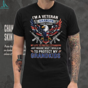 Veteran Grandpa Protect My Grandkids American Eagle T Shirt
