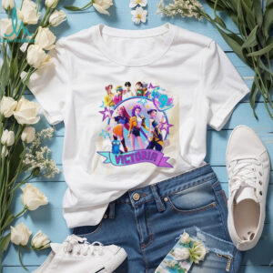 Victoria K Pop Anime Girl Band Vibrant Colorful T Shirt