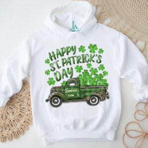 Vintage Green Leopard Shamrock Farm Truck St. Patrick's Day T Shirt