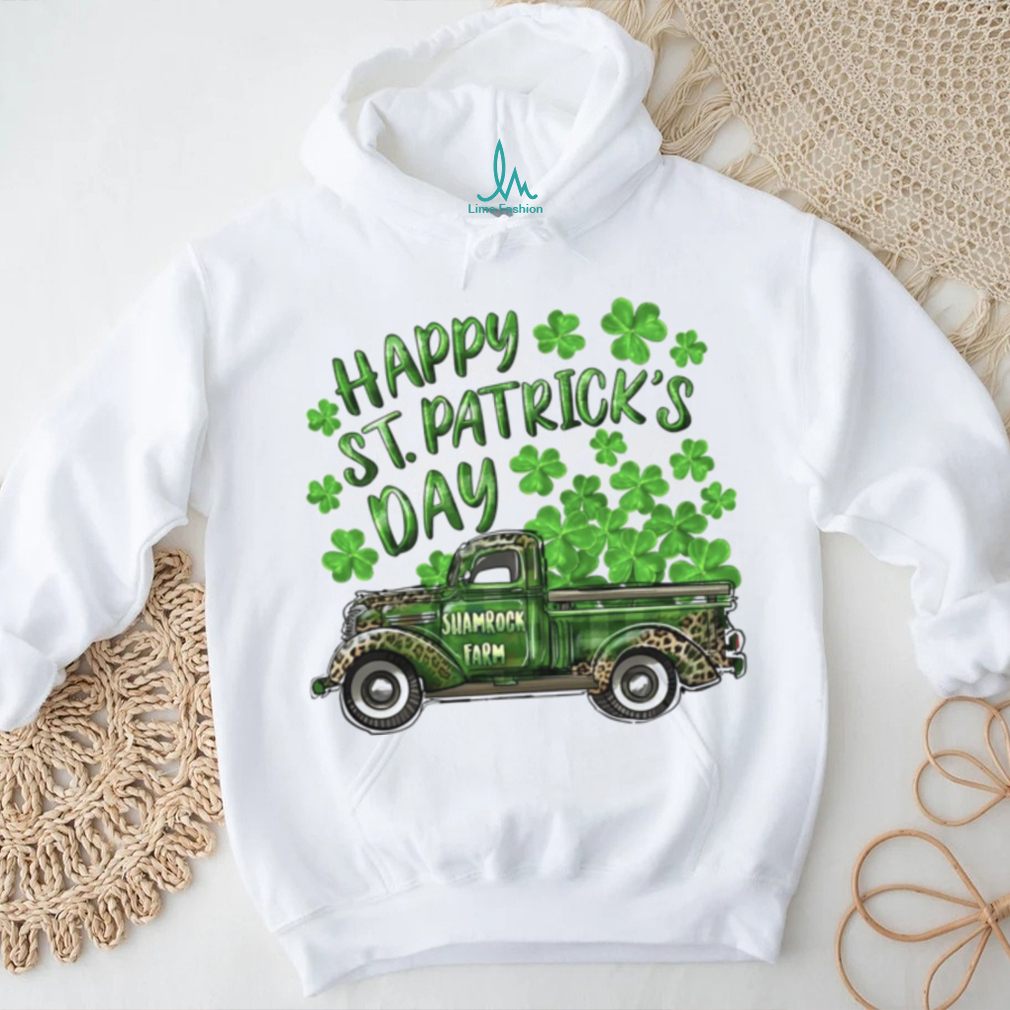 Vintage Green Leopard Shamrock Farm Truck St. Patrick’s Day T Shirt Vintage Green Leopard Shamrock Farm Truck St. Patrick’s Day T Shirt