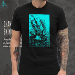 Vintage Kraken Attack Maritime Illustration T Shirt