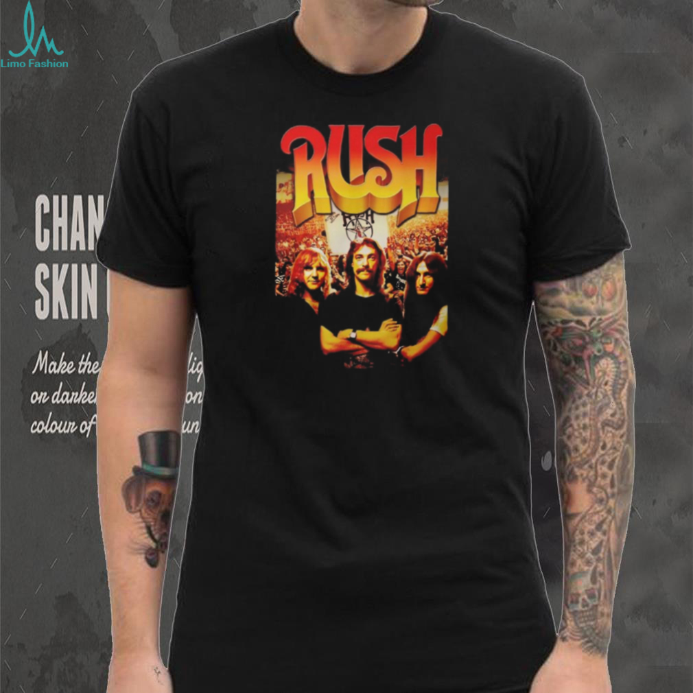 Vintage Rush Band Photo T Shirt Classic Rock Trio Graphic Tee Vintage Rush Band Photo T Shirt Classic Rock Trio Graphic Tee