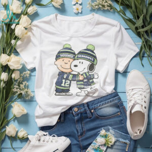 Vintage Seattle Seahawks Charlie Brown and Snoopy #12 Fan T Shirt