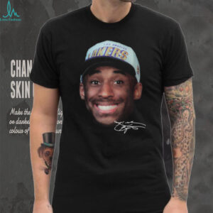 Vintage Young Kobe Bryant Smiling Face with Signature Graphic T Shirt