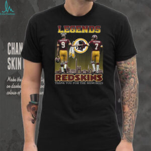 Washington Redskins Legends Jurgensen and Theismann Thank You For The Memories T Shirt Washington Redskins Legends Jurgensen and Theismann Thank You For The Memories T Shirt