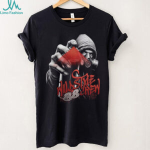 Wild Style Crew 88 Graffiti Artist Mask and Spray Can Streetwear Tee
