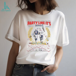 New England Patriots Super Bowl LX Champions 2026 Drake Maye and Tom Brady Party Like It's 2001 2024 T Shirt