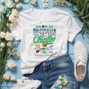 2026 Big 10 Men’s Basketball Tournament Semifinals Chicago White T Shirt 2026 Big 10 Men’s Basketball Tournament Semifinals Chicago White T Shirt