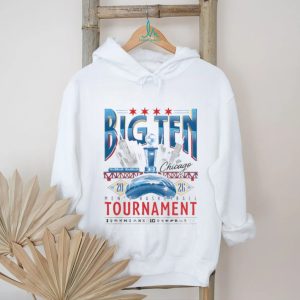 2026 Big Ten Men's Basketball Tournament Chicago Skyline White T shirt
